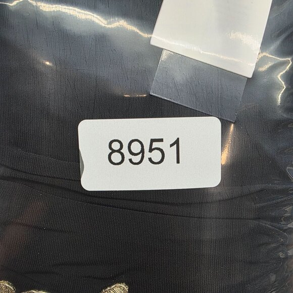 Womens Betsy & Adam Black & Gold Embroidered Evening Gown Polyester Stretch 14W - Picture 12 of 12